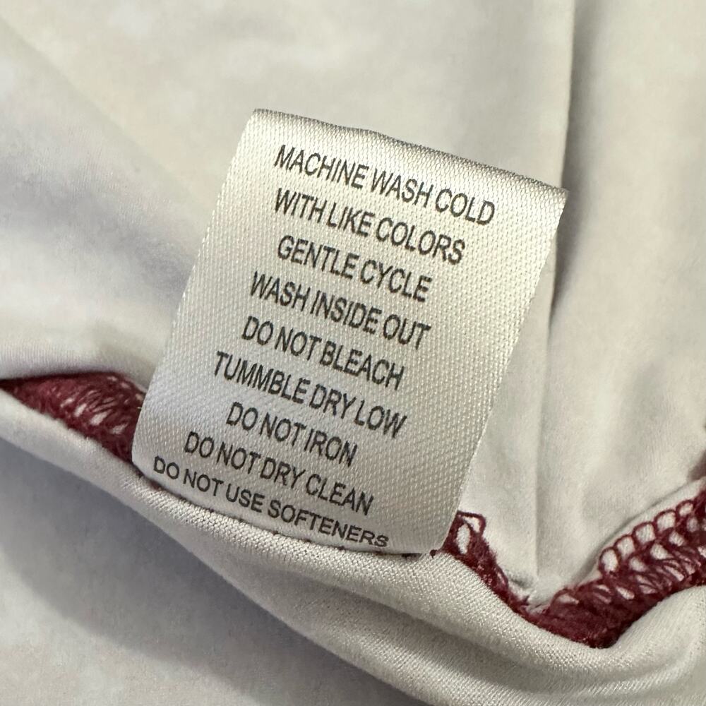 BURLEBO Polo Shirt Maroon Grey Texas All Over Print Performance Golf - Picture 9 of 10